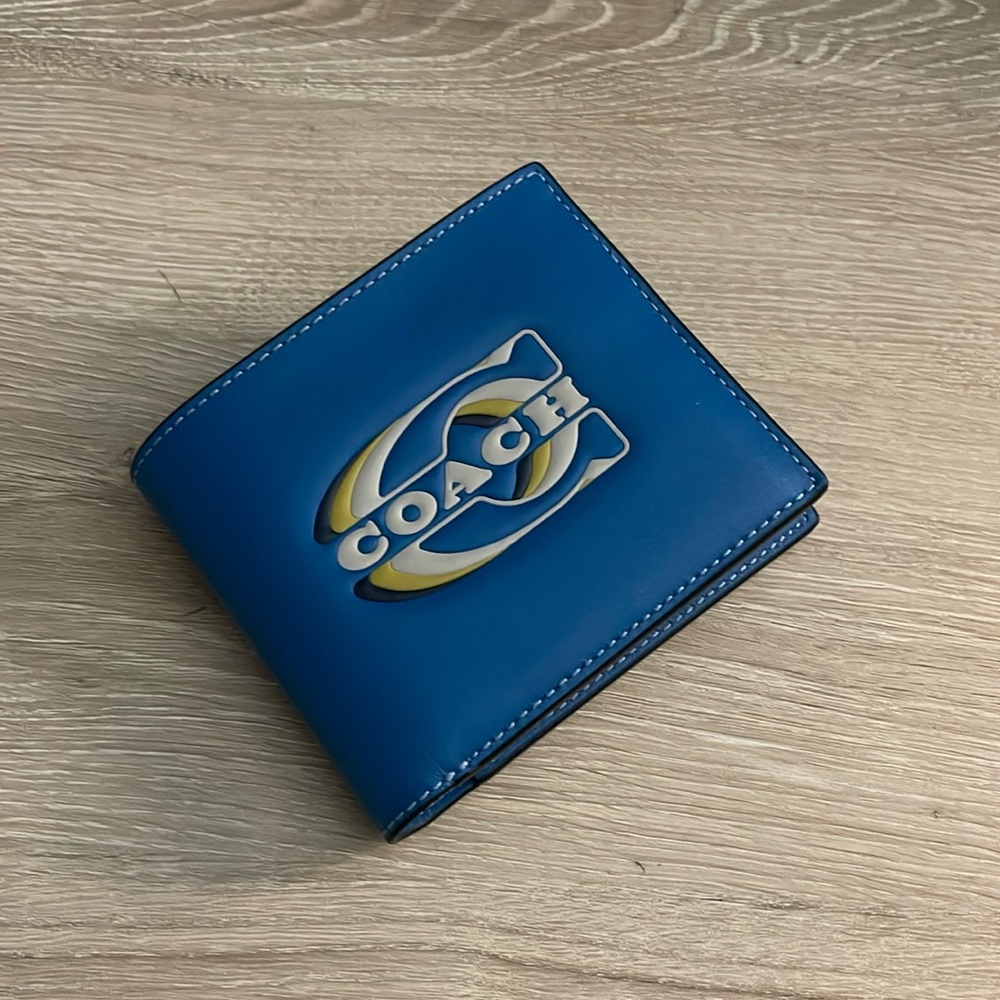 Blue Leather Coach Wallet